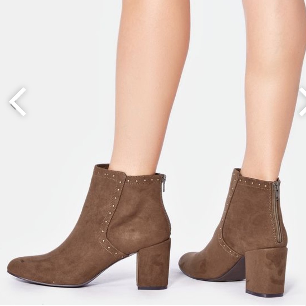 Justfab Aubra suede booties, size 9.5‎